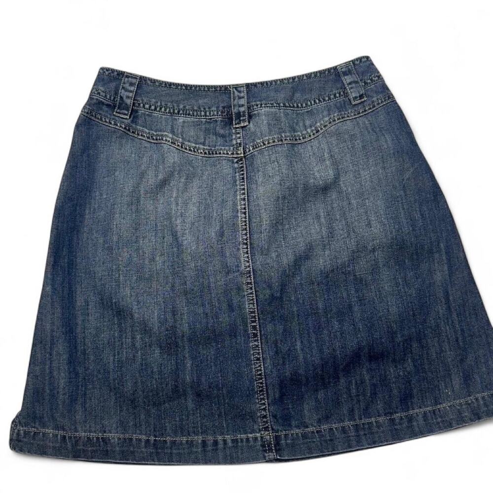 Talbots Denim Midi Skirt petites Size 6 100% Cotton - Picture 2 of 4